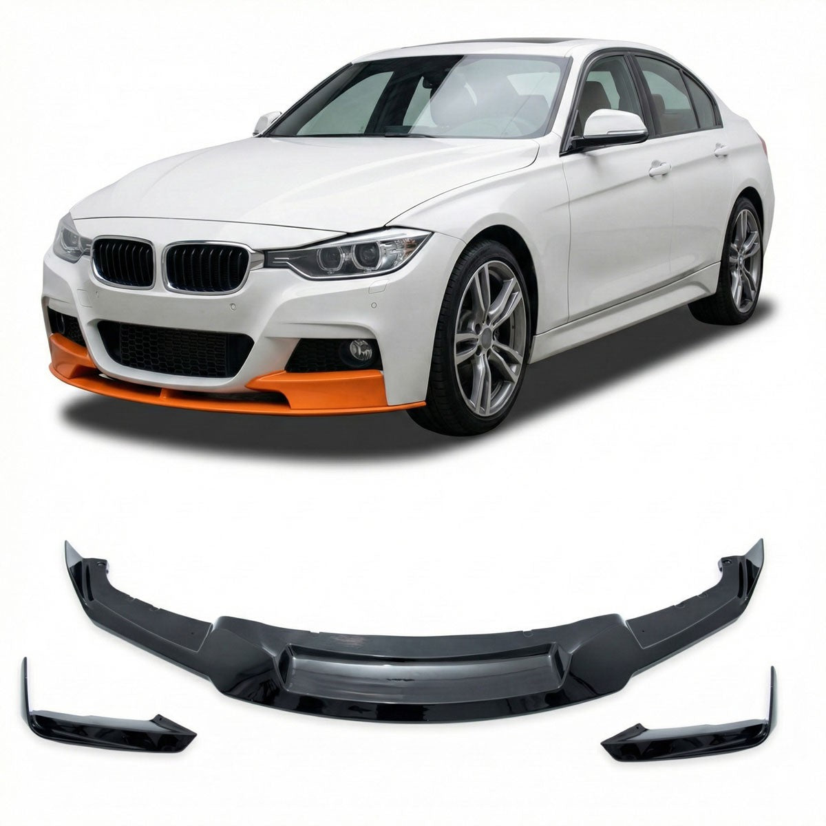 Frontspoilerlippe Hochglanz Schwarz passend für BMW 3er F30 F31 2012-2018