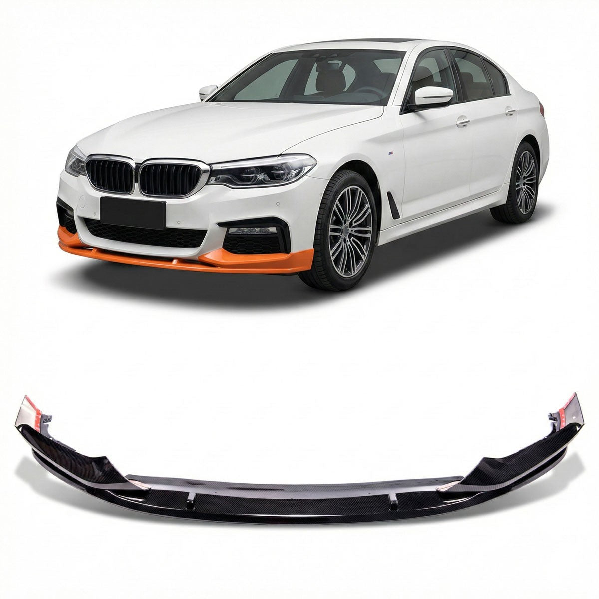 Frontspoilerlippe Carbon-Optik passend für BMW 5er G30 G31 2017-2020