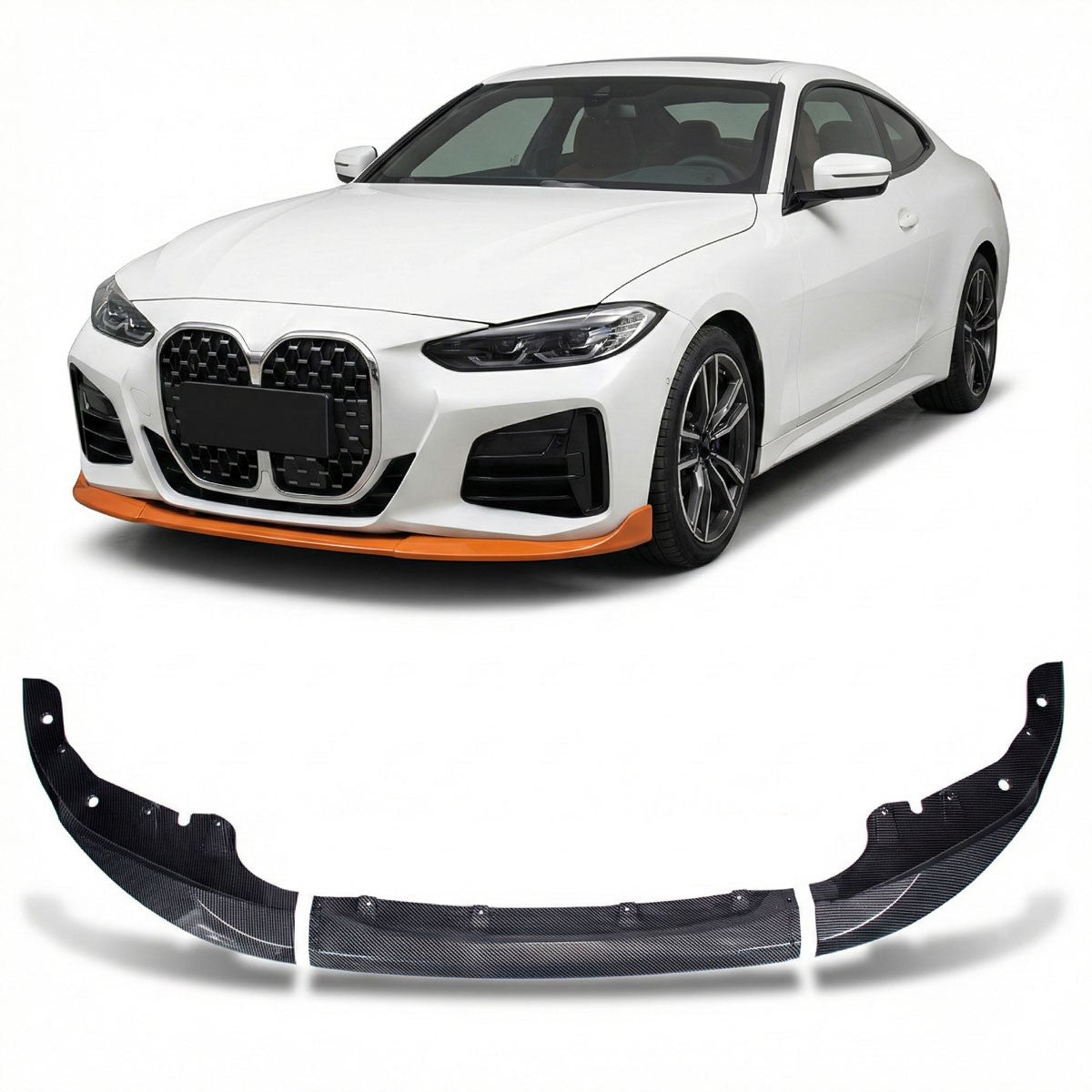 Frontspoilerlippe Carbon-Optik passend für BMW 4er G22 G23 G83 2020+