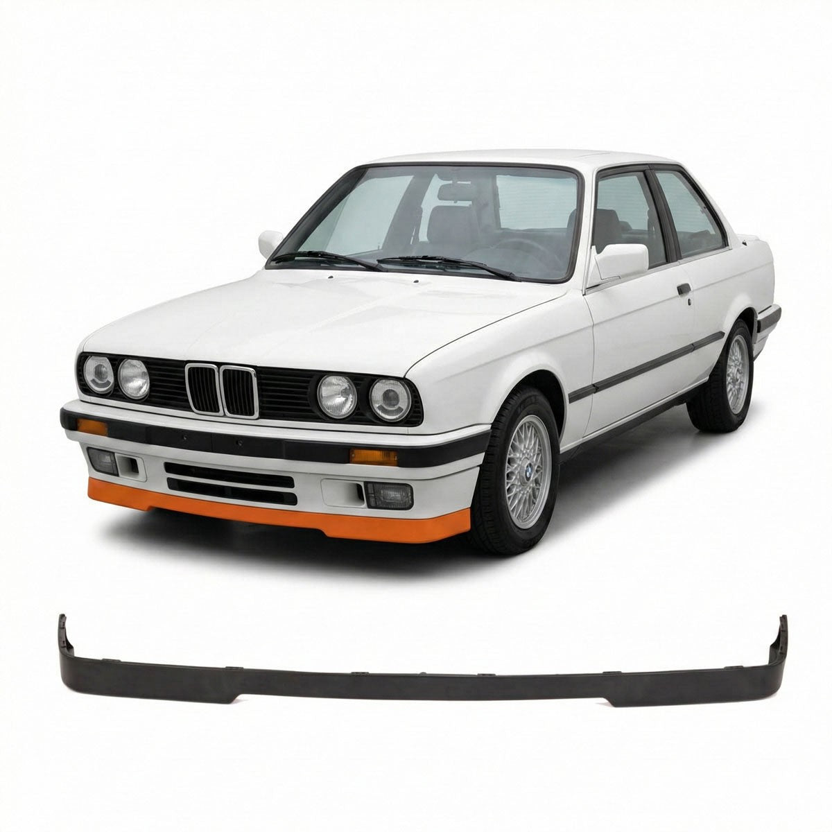 Frontspoiler Lippe Matt Schwarz passend für BMW 3 E30 318is 1988-1991
