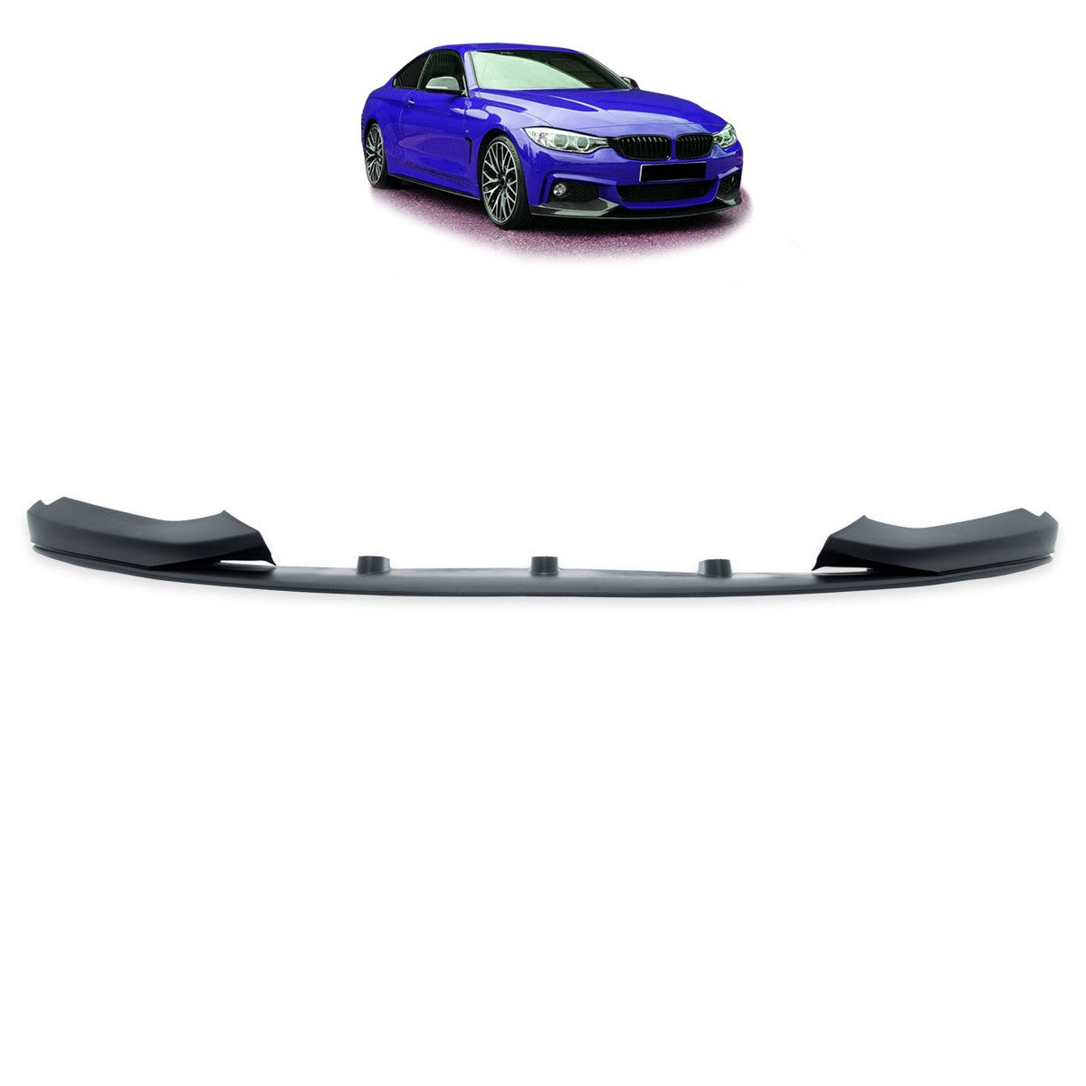 Frontspoilerlippe Matt Schwarz passend für BMW 4er F32 F33 F36 2013-2021