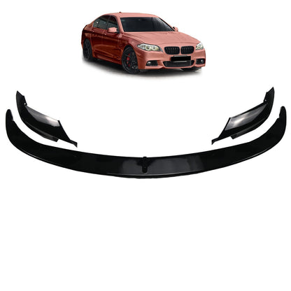 Frontstoßstangen-Spoiler Hochglanz Schwarz passend für BMW 5er F10 F11 2011-2016