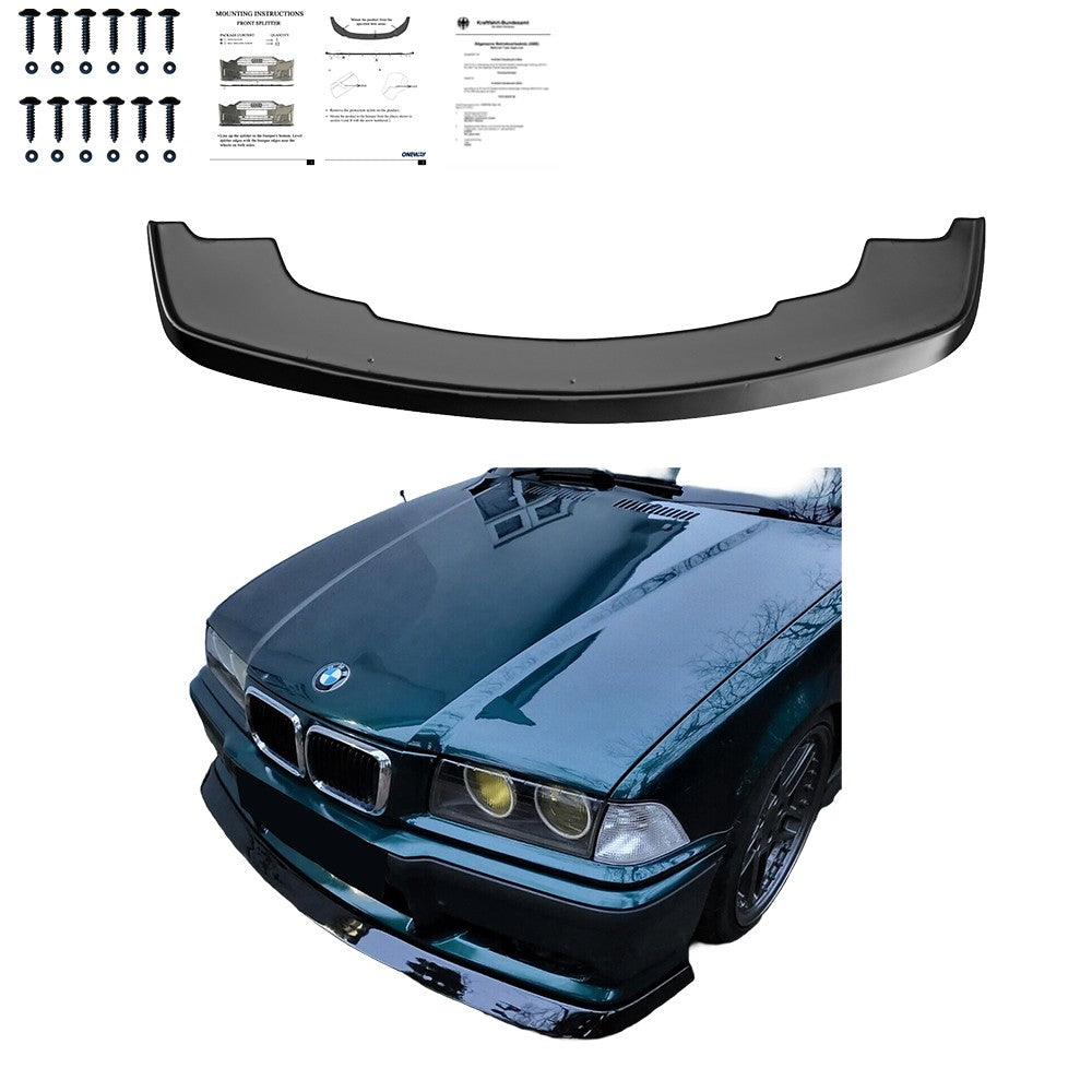 Frontsplitter passend für BMW M3 Serie E36 1990-2000 mit ABE TÜV Hochglanz Schwarz
