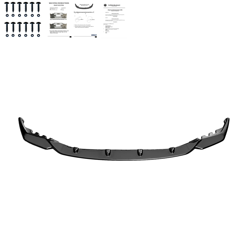 Frontsplitter passend für BMW M4 Serie G82 / M3 Serie G80 2021+ mit ABE TÜV Hochglanz Schwarz