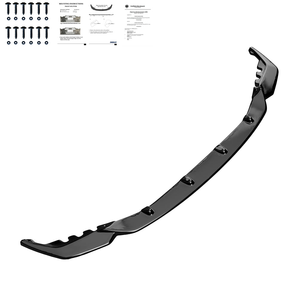 Frontsplitter passend für BMW M4 Serie G82 / M3 Serie G80 2021+ mit ABE TÜV Hochglanz Schwarz