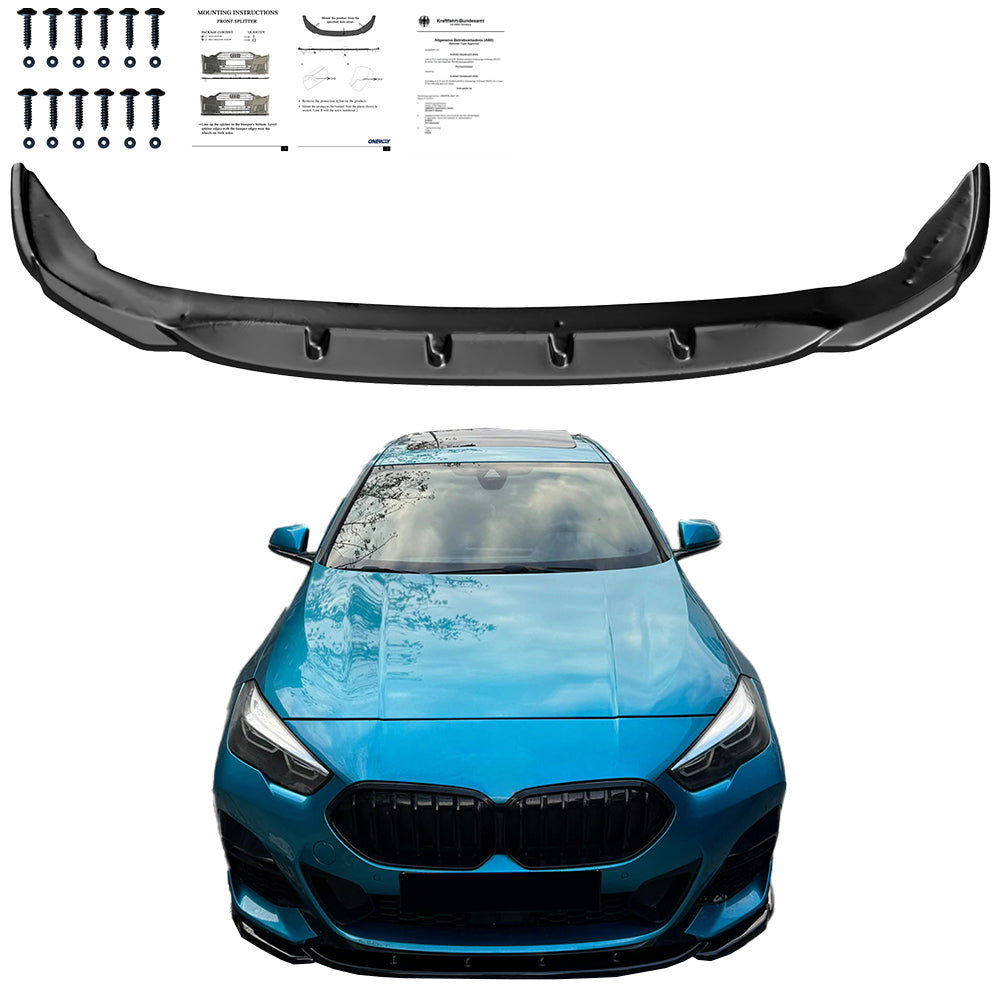 Frontsplitter passend für BMW 2er F44 Gran Coupé M-Pack / M235i 2019+ mit ABE TÜV Hochglanz Schwarz