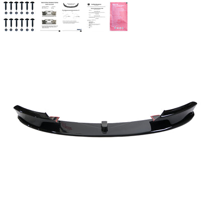 Frontsplitter passend für BMW 3er F30 M-Pack 2012-2019 mit Flaps und ABE TÜV Hochglanz Schwarz