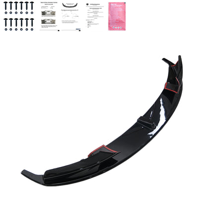 Frontsplitter passend für BMW 3er F30 M-Pack 2012-2019 mit Flaps und ABE TÜV Hochglanz Schwarz