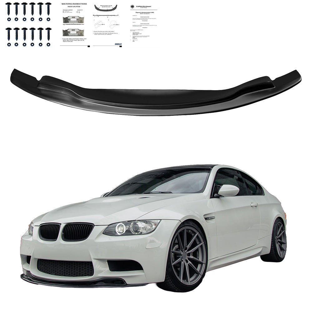 Frontsplitter passend für BMW M3 E92 Coupé / E93 Cabriolet 2007-2013 mit ABE TÜV Hochglanz Schwarz