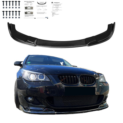 Frontsplitter passend für BMW 5er E60 E61 M-Pack 2003-2010 mit ABE TÜV Hochglanz Schwarz