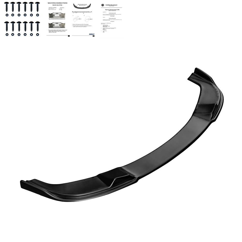Frontsplitter passend für BMW 5er E60 E61 M-Pack 2003-2010 mit ABE TÜV Hochglanz Schwarz