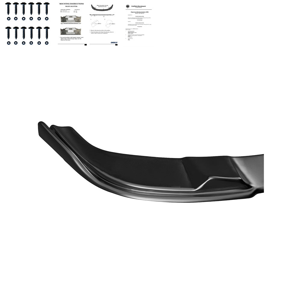 Frontsplitter passend für BMW 5er E60 E61 M-Pack 2003-2010 mit ABE TÜV Hochglanz Schwarz