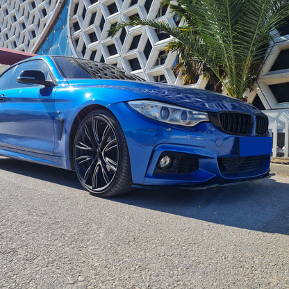 FS01.094 - Frontsplitter passend für BMW 4er F32 F33 F36 M-Paket 2013-2019 Version 2 mit ABE TÜV Hochglanz Schwarz