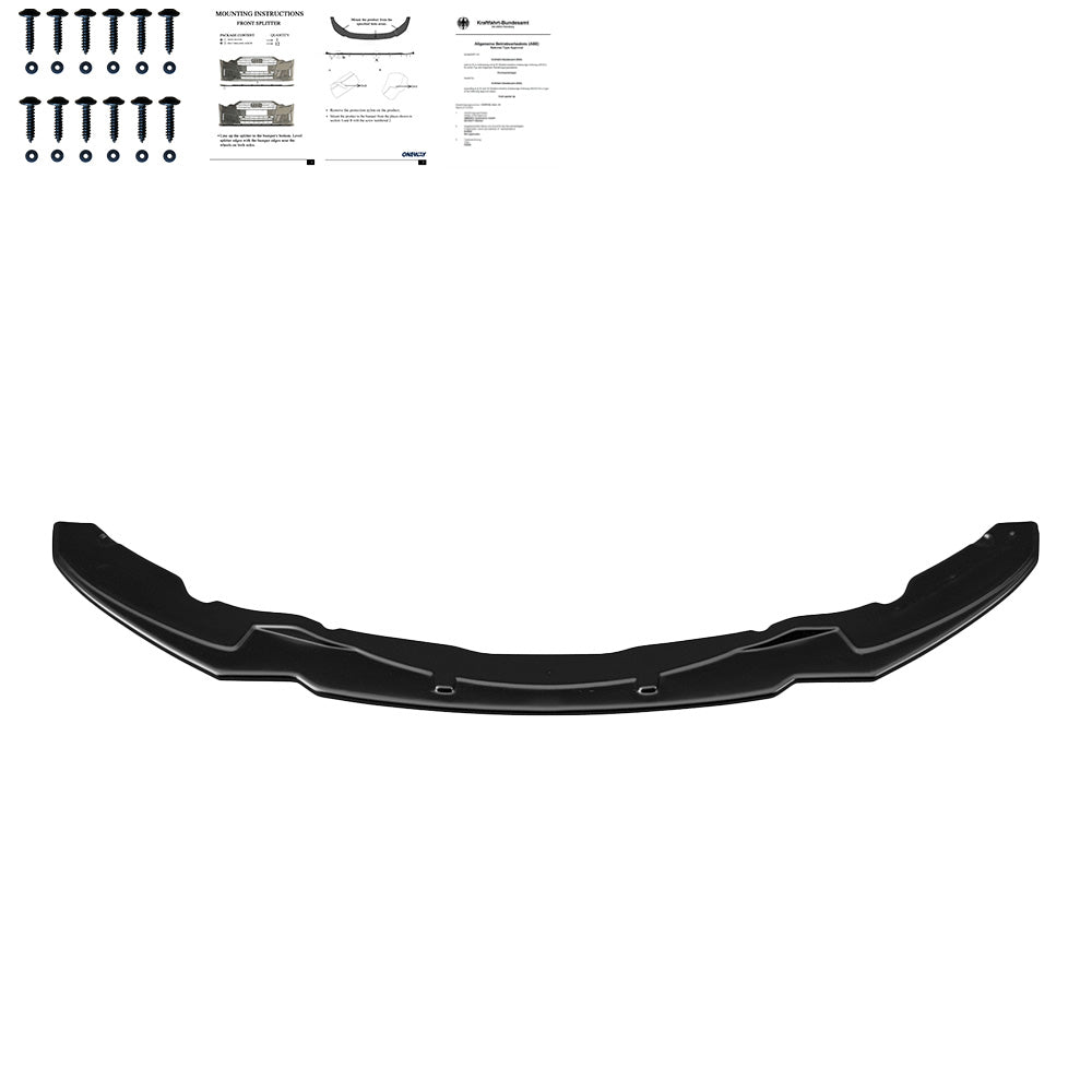 FS01.094 - Frontsplitter passend für BMW 4er F32 F33 F36 M-Paket 2013-2019 Version 2 mit ABE TÜV Hochglanz Schwarz
