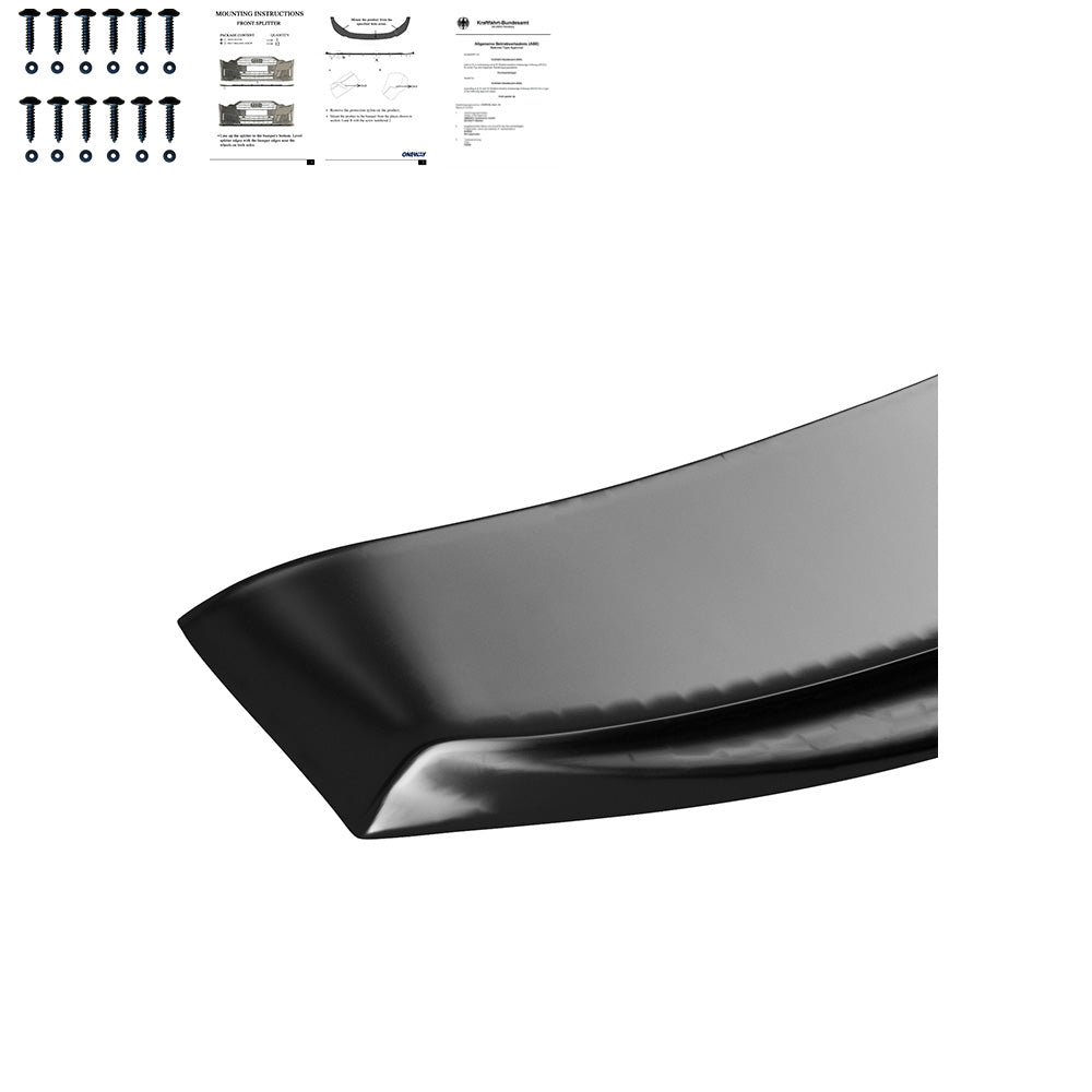 Frontsplitter passend für BMW 6er F06/F12/F13 Facelift 2013-2018 Version 2 mit ABE TÜV Hochglanz Schwarz
