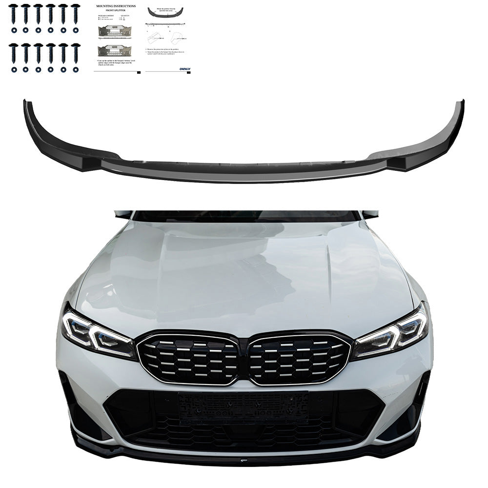 FS01.167 - Frontsplitter passend für BMW 3er G20/G21 /M340i M-Pack Facelift 2022+ Hochglanz Schwarz