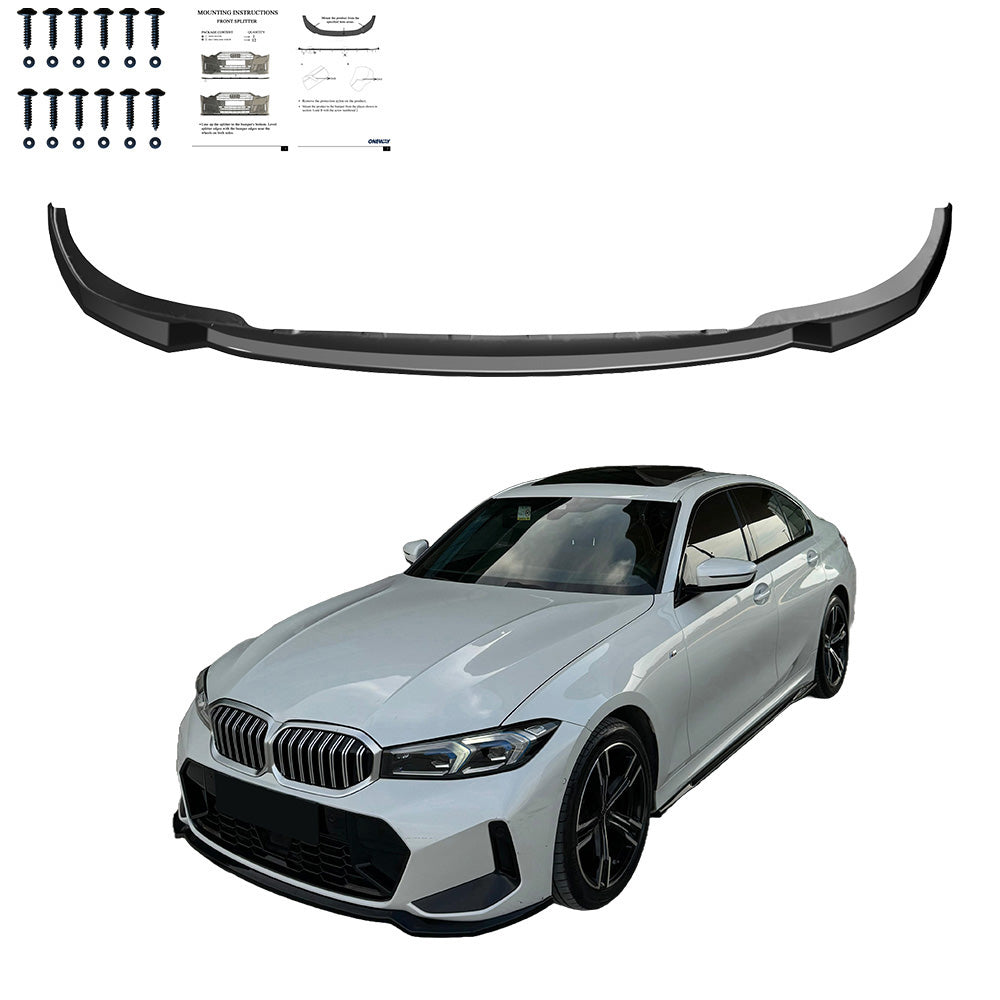 FS01.167 - Frontsplitter passend für BMW 3er G20/G21 /M340i M-Pack Facelift 2022+ Hochglanz Schwarz