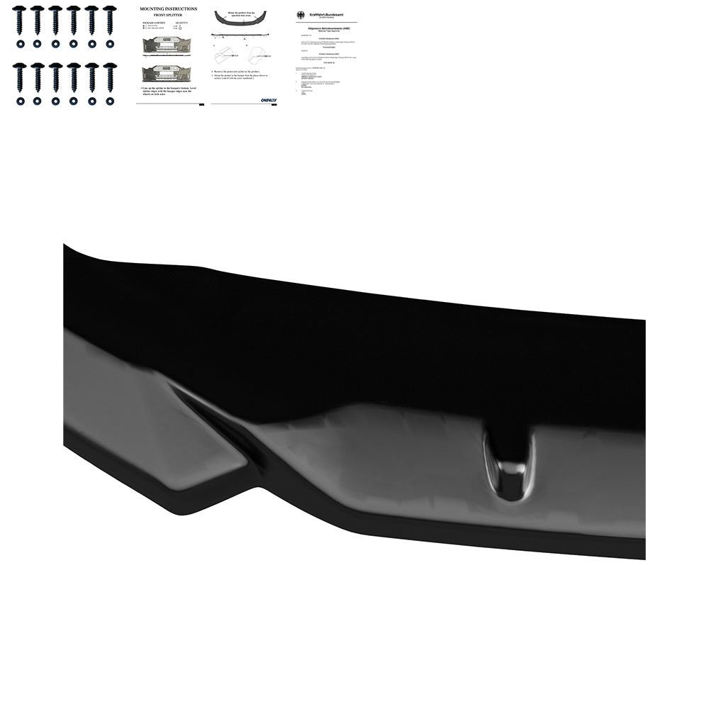 FS01.135 - Frontsplitter passend für CUPRA Leon 2020-2024 mit ABE TÜV Hochglanz Schwarz