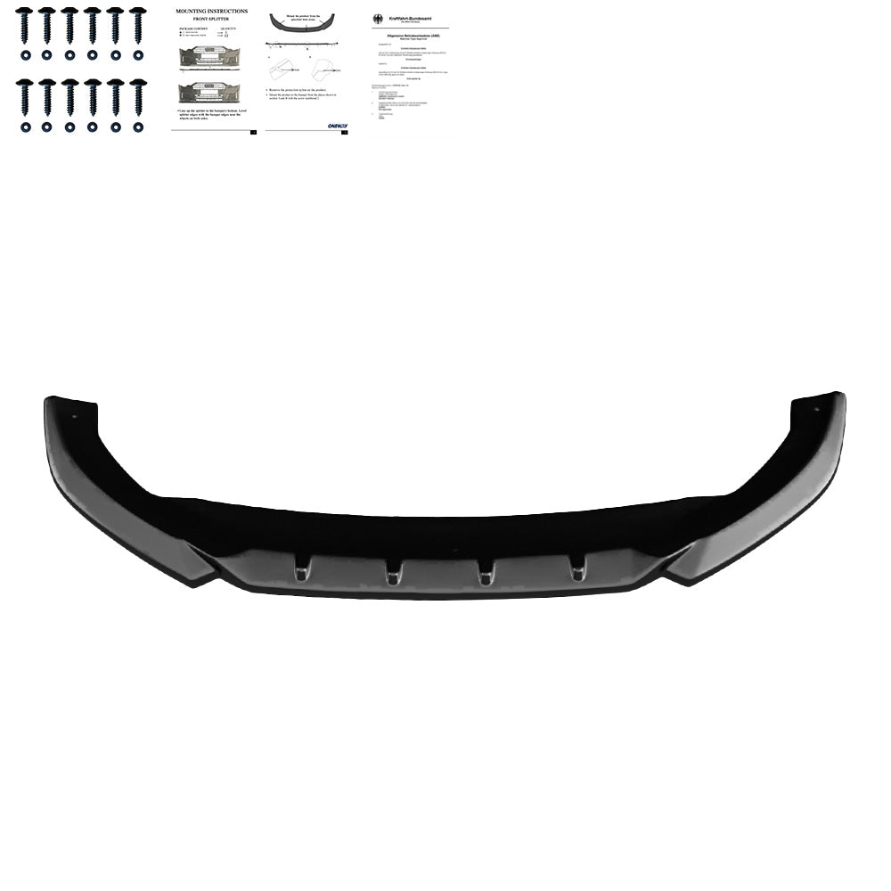 FS01.135 - Frontsplitter passend für CUPRA Leon 2020-2024 mit ABE TÜV Hochglanz Schwarz