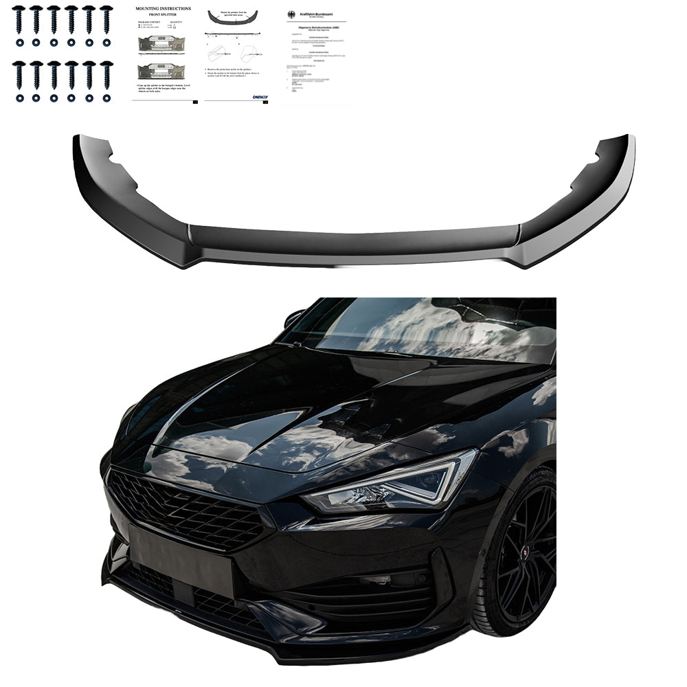 Frontsplitter passend für CUPRA Leon 2020-2024 Version 3 Hochglanz Schwarz