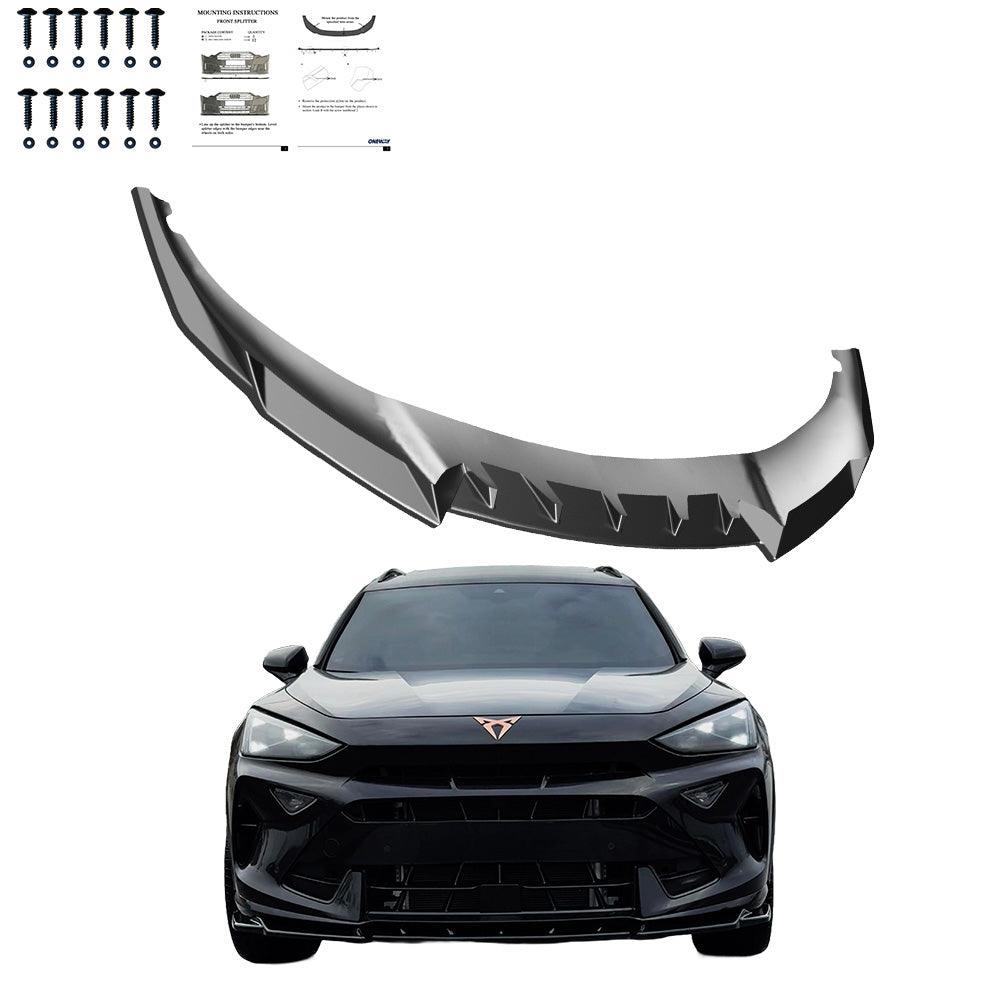 FS01.172 - Frontsplitter Hochglanz Schwarz passend für CUPRA Formentor MK1 Facelift 2024+