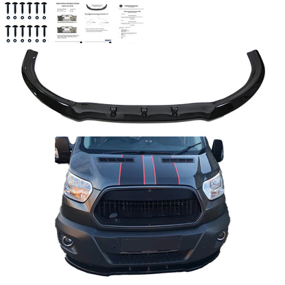 Frontsplitter passend für Ford Transit MK8 2014-2019 mit ABE TÜV Hochglanz Schwarz