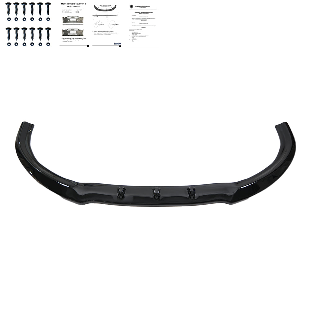 Frontsplitter passend für Ford Transit MK8 2014-2019 mit ABE TÜV Hochglanz Schwarz