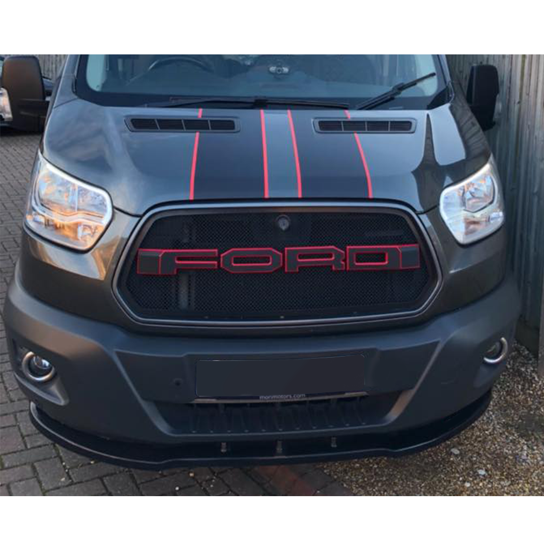 Frontsplitter passend für Ford Transit MK8 2014-2019 mit ABE TÜV Hochglanz Schwarz