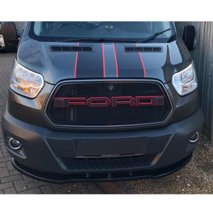 Frontsplitter passend für Ford Transit MK8 2014-2019 mit ABE TÜV Hochglanz Schwarz