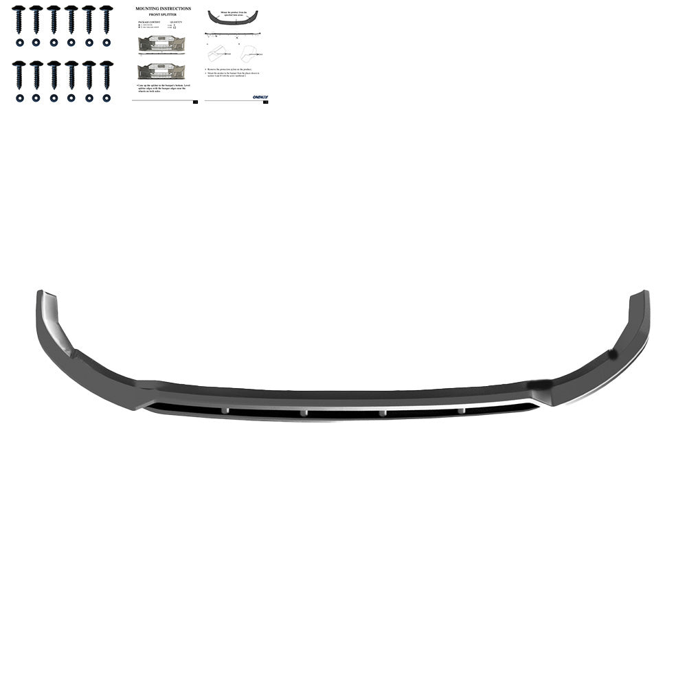 FS01.161 - Frontsplitter passend für Ford Transit Custom Mk2 2023+ v2 Hochglanz Schwarz