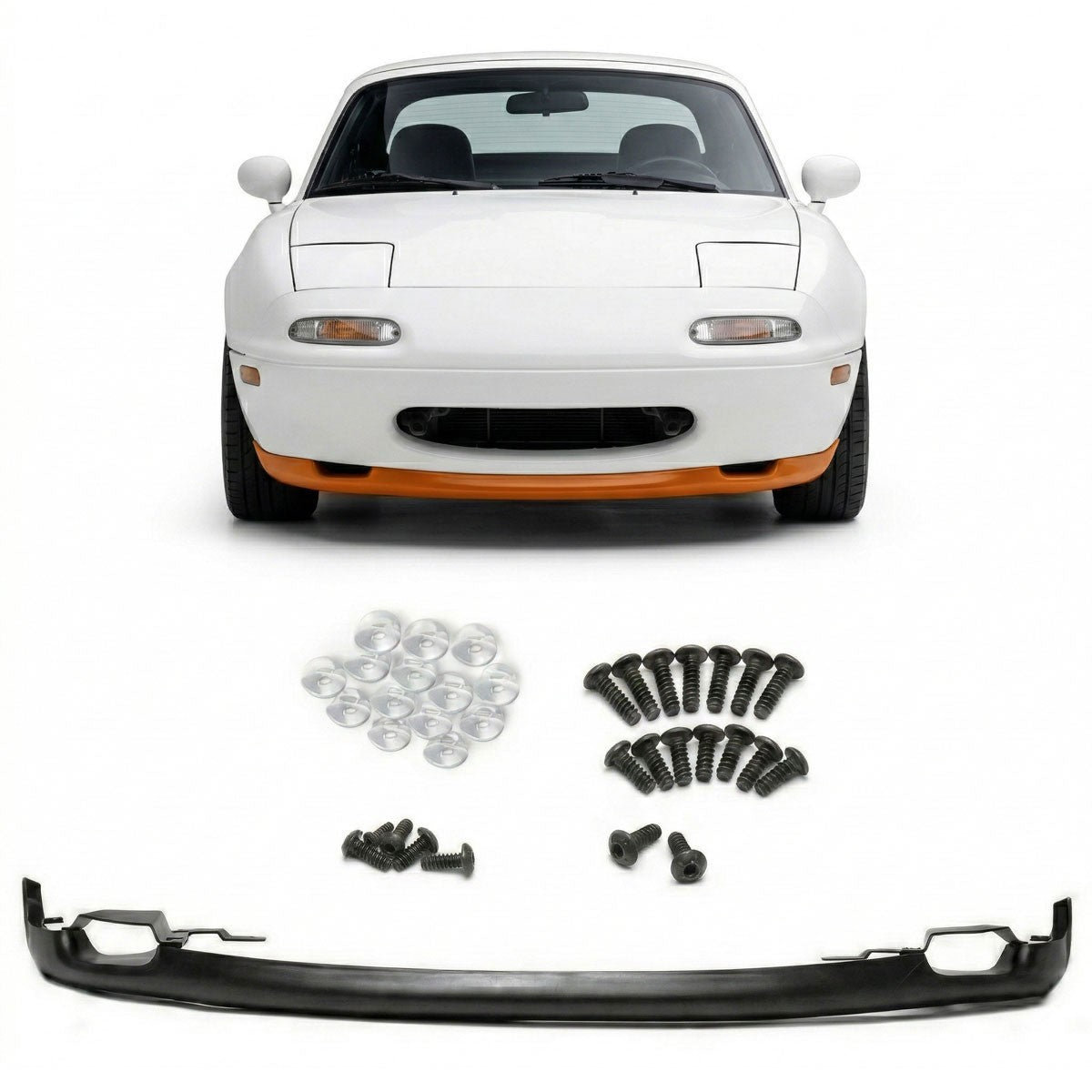Frontspoilerlippe Matt Schwarz passend für Mazda MX-5 I (NA) 1989-1998