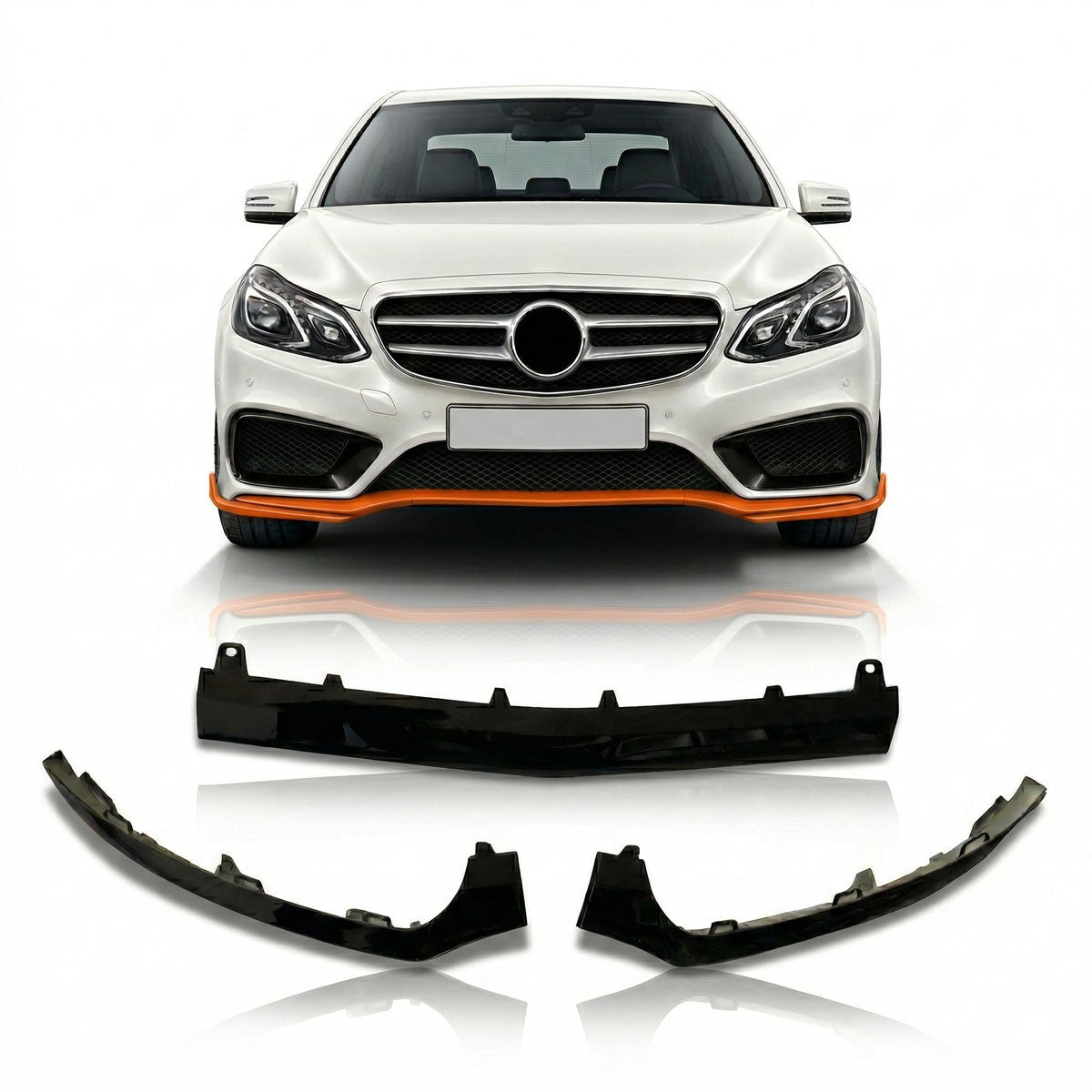 Frontspoiler Hochglanz Schwarz passend für Mercedes E-Klasse W212 2013-2016