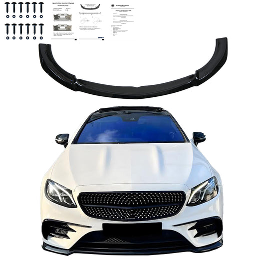Frontsplitter passend für Mercedes E-Klasse E63 AMG Kombi/Limousine S213/W213 2017-2021 mit ABE TÜV Hochglanz Schwarz