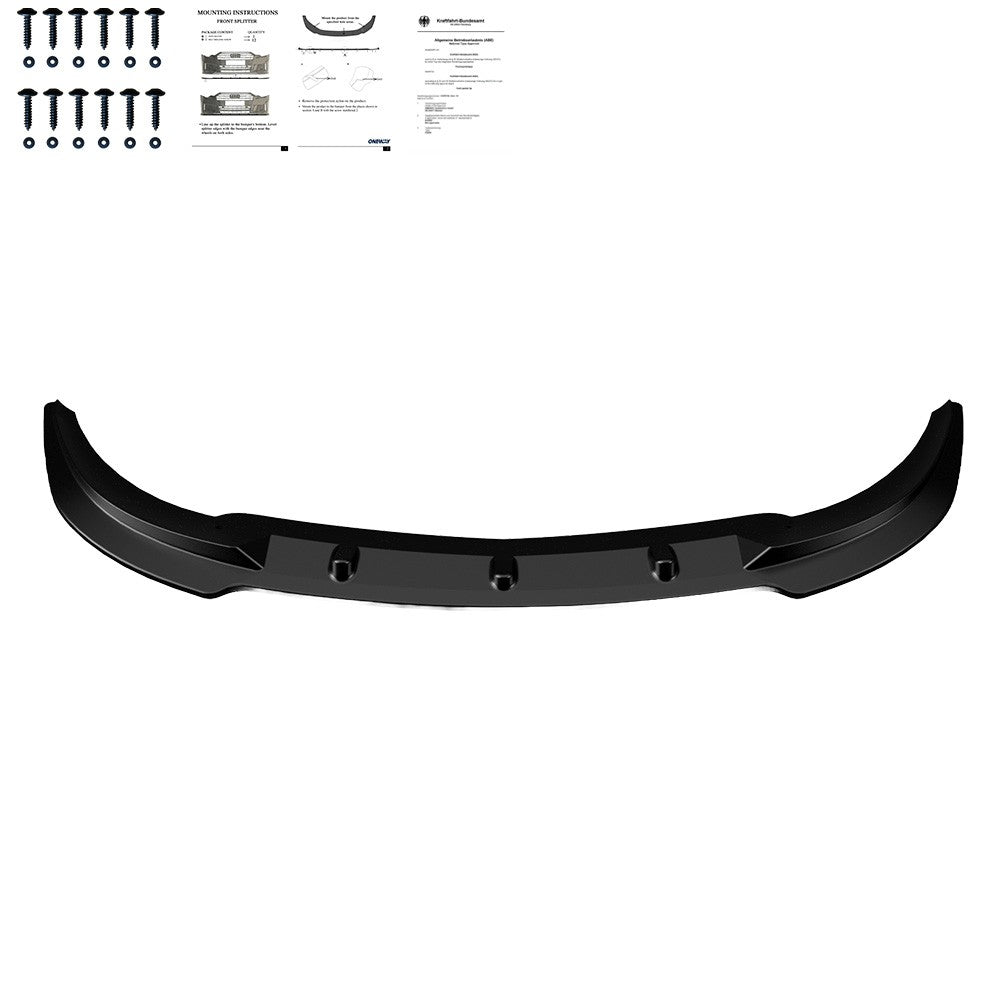 Frontsplitter passend für MERCEDES Sprinter W907 2018+ Version 2 mit ABE TÜV Hochglanz Schwarz