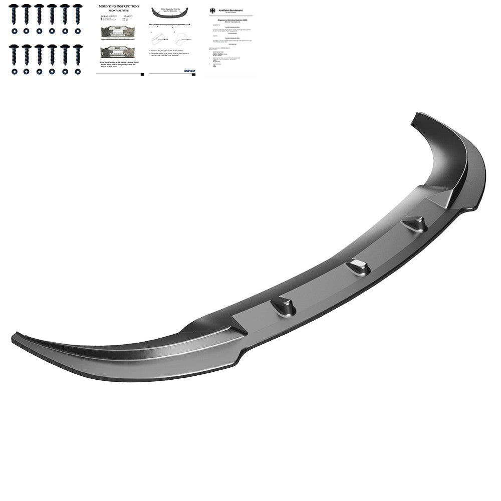Frontsplitter passend für MERCEDES Sprinter W907 2018+ Version 2 mit ABE TÜV Hochglanz Schwarz