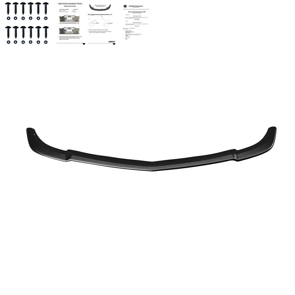 Frontsplitter passend für Mercedes C-Klasse W204 AMG-Line Facelift 2011-2014 mit ABE TÜV Hochglanz Schwarz