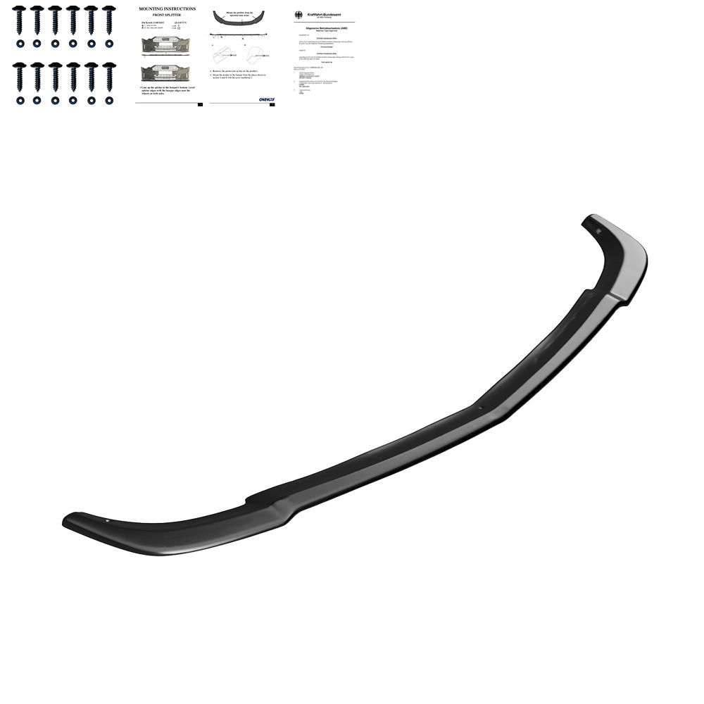 Frontsplitter passend für Mercedes C-Klasse W204 AMG-Line Facelift 2011-2014 mit ABE TÜV Hochglanz Schwarz