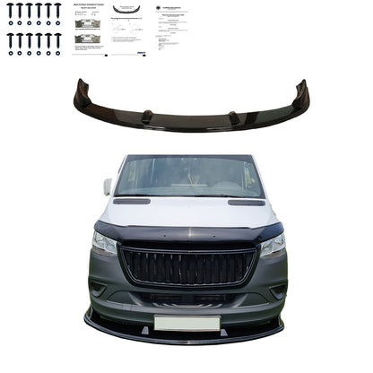 FS01.010 - Frontsplitter passend für Mercedes Sprinter W907 2018+ mit ABE TÜV Hochglanz Schwarz