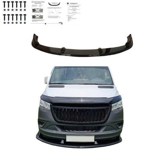 FS01.010 - Frontsplitter passend für Mercedes Sprinter W907 2018+ mit ABE TÜV Hochglanz Schwarz