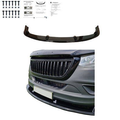 FS01.010 - Frontsplitter passend für Mercedes Sprinter W907 2018+ mit ABE TÜV Hochglanz Schwarz