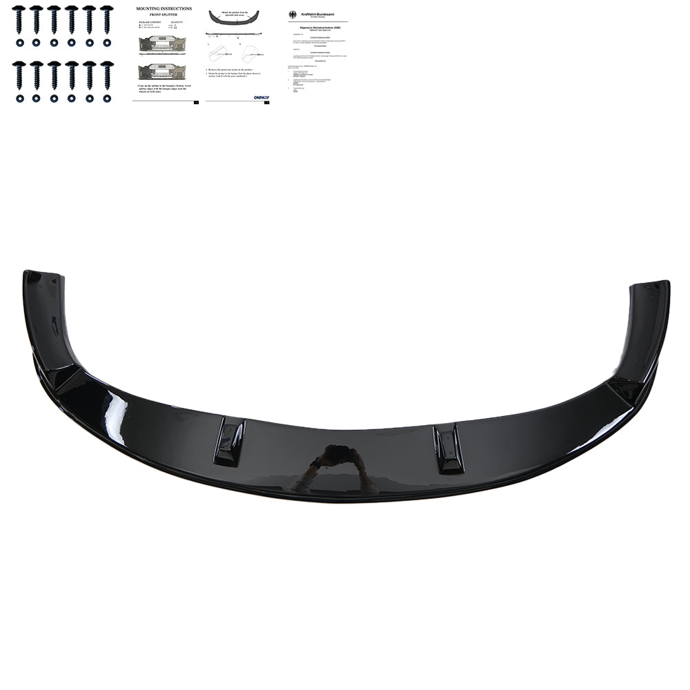 FS01.010 - Frontsplitter passend für Mercedes Sprinter W907 2018+ mit ABE TÜV Hochglanz Schwarz