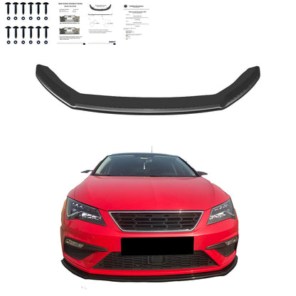 Frontsplitter passend für SEAT Leon FR MK3 Facelift 2017-2019 Version 2 mit ABE TÜV Hochglanz Schwarz