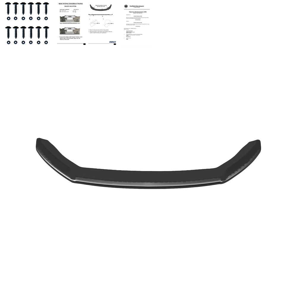 Frontsplitter passend für SEAT Leon FR MK3 Facelift 2017-2019 Version 2 mit ABE TÜV Hochglanz Schwarz