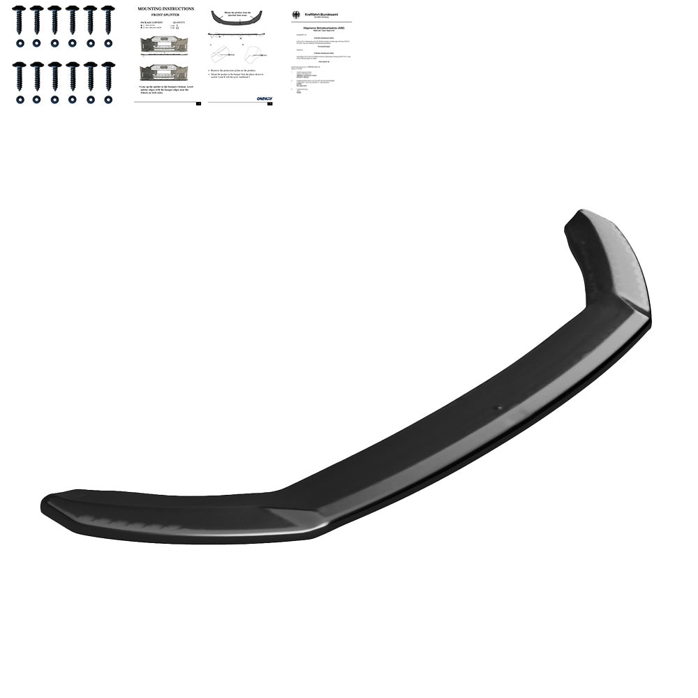 Frontsplitter passend für SEAT Leon FR MK3 Facelift 2017-2019 Version 2 mit ABE TÜV Hochglanz Schwarz