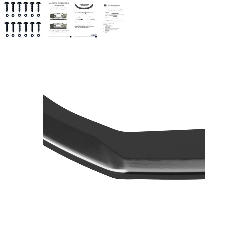 Frontsplitter passend für SEAT Leon FR MK3 Facelift 2017-2019 Version 2 mit ABE TÜV Hochglanz Schwarz