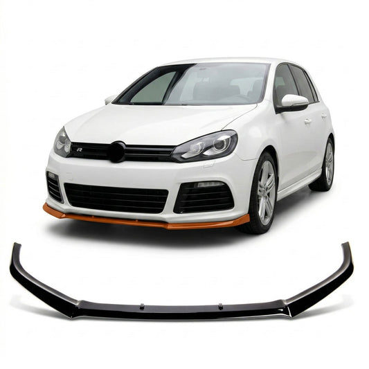 Frontspoiler Hochglanz Schwarz passend für VW Golf 6 R 2008-2012