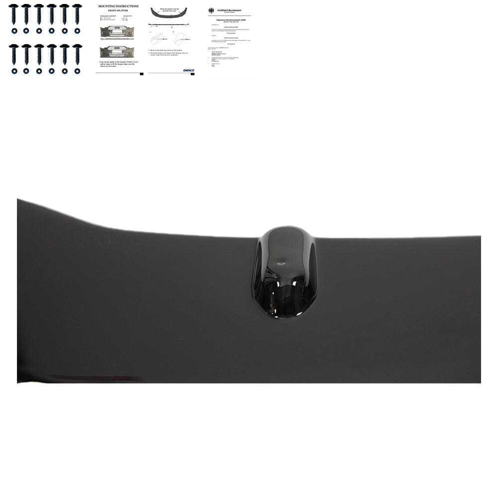 FS01.002 - Frontsplitter passend für VW Caddy MK3 Facelift 2010-2015 mit ABE TÜV Hochglanz Schwarz