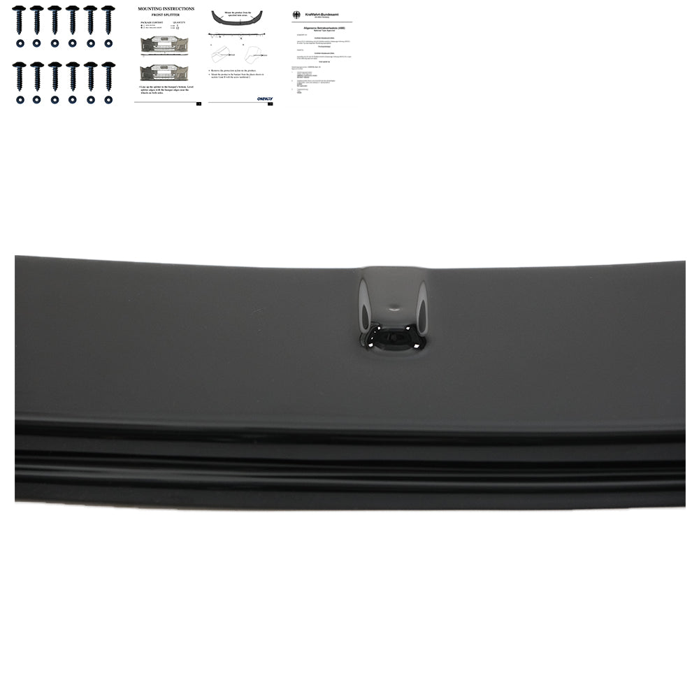 FS01.003 - Frontsplitter passend für VW Caddy MK4 2015-2021 mit ABE TÜV Hochglanz Schwarz
