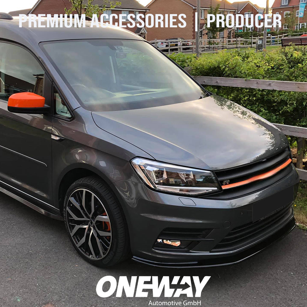 FS01.003 - Frontsplitter passend für VW Caddy MK4 2015-2021 mit ABE TÜV Hochglanz Schwarz