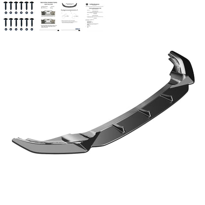 FS01.022 - Frontsplitter passend für VW Golf MK 7 R 2013-2016 Version 2 mit ABE TÜV Hochglanz Schwarz